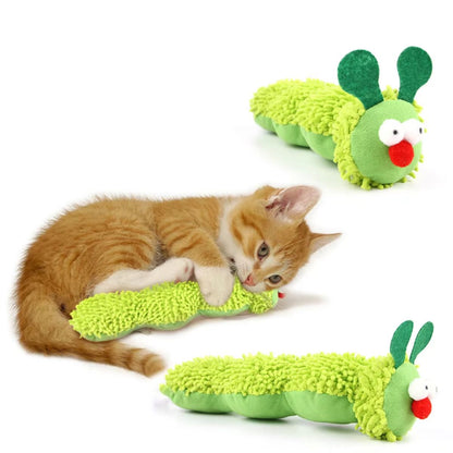 Premium Catnip Caterpillar Dental Chew Toy