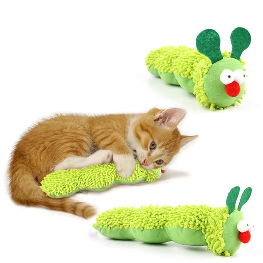 Premium Catnip Caterpillar Dental Chew Toy