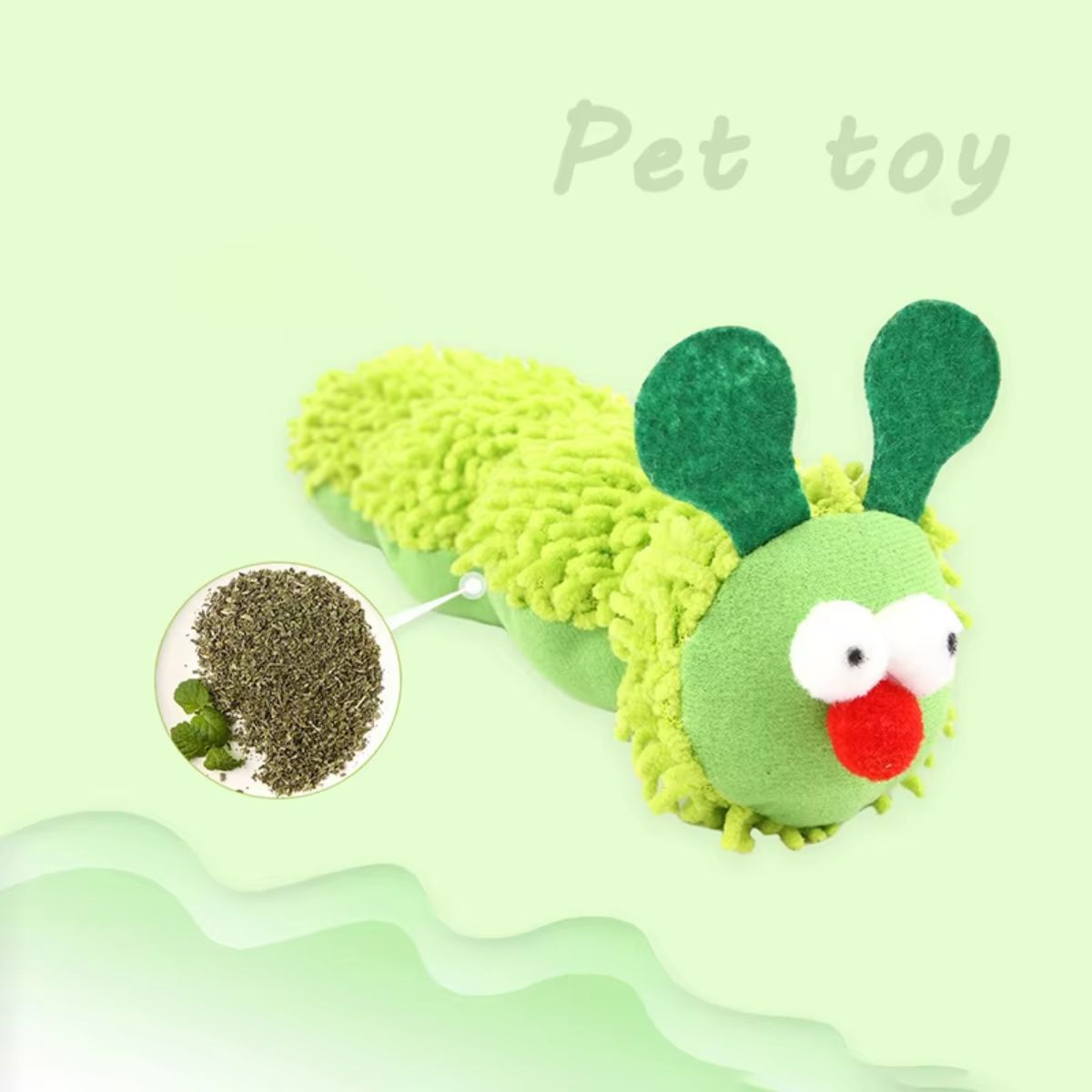 Premium Catnip Caterpillar Dental Chew Toy